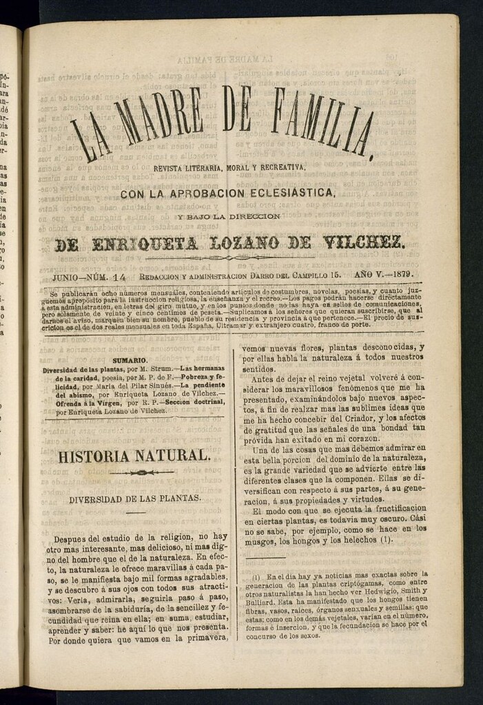 Miniatura de Madre de Familia : revista semanal de junio de 1879, nº 14