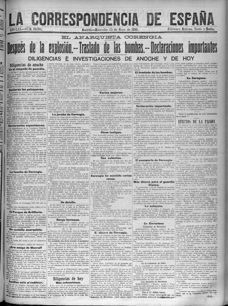 Miniatura de La Correspondencia de España del 25 de mayo de 1910