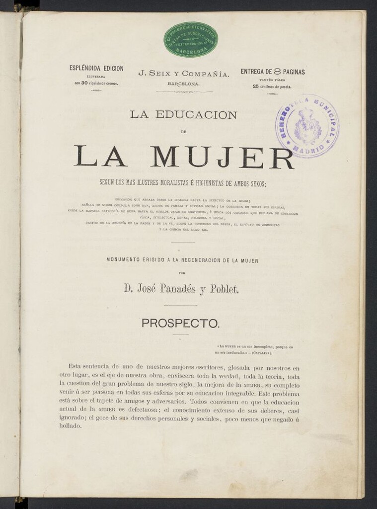 Miniatura de La Educación de la Mujer