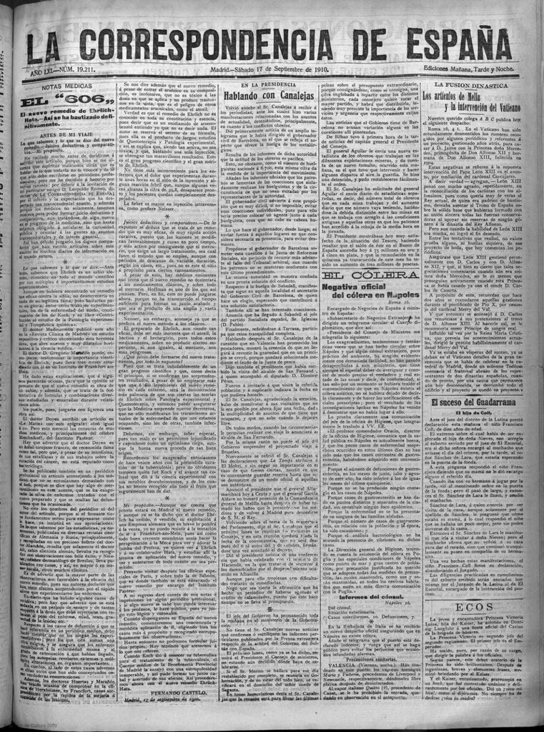 Miniatura de La Correspondencia de España del 17 de septiembre de 1910