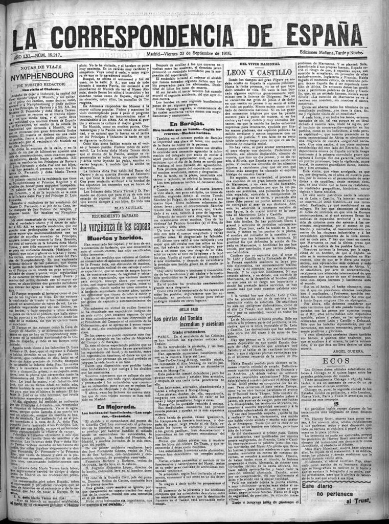 Miniatura de La Correspondencia de España del 23 de septiembre de 1910