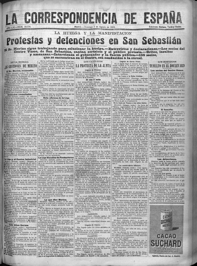 Miniatura de La Correspondencia de España del 7 de agosto de 1910