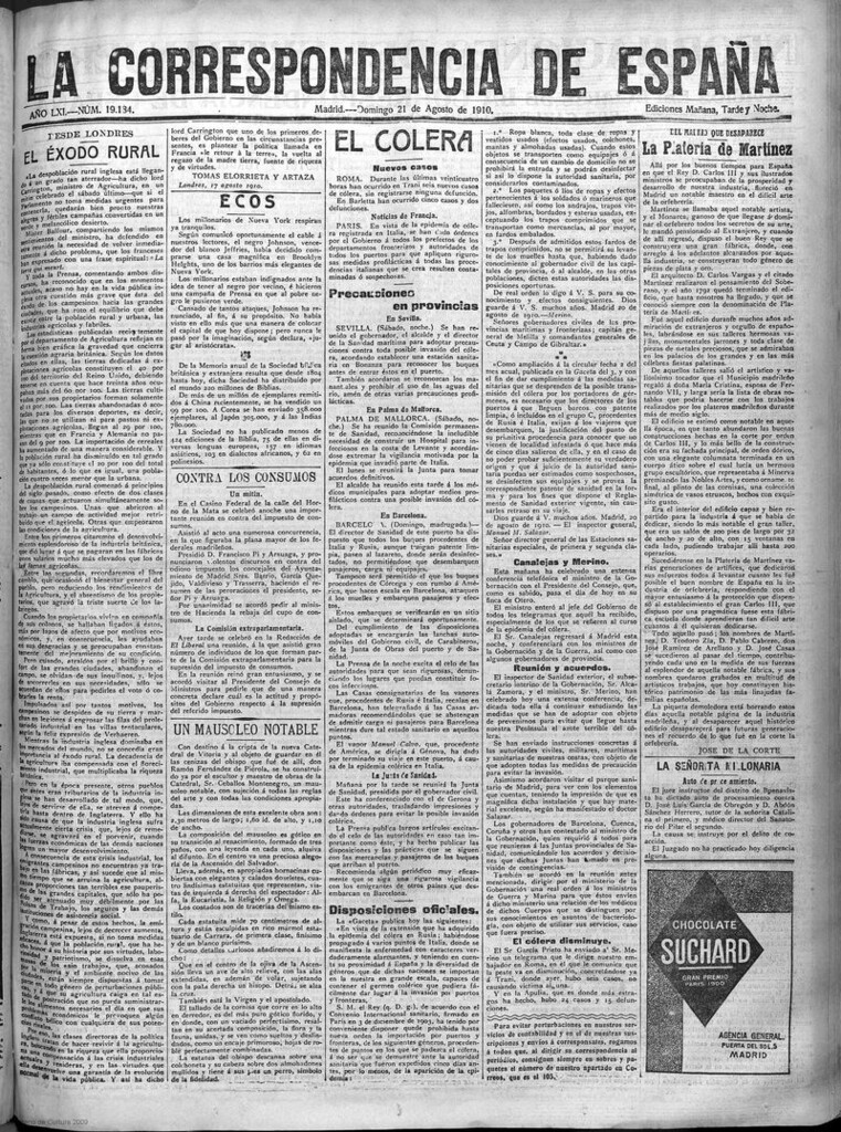 Miniatura de La Correspondencia de España del 21 de agosto de 1910