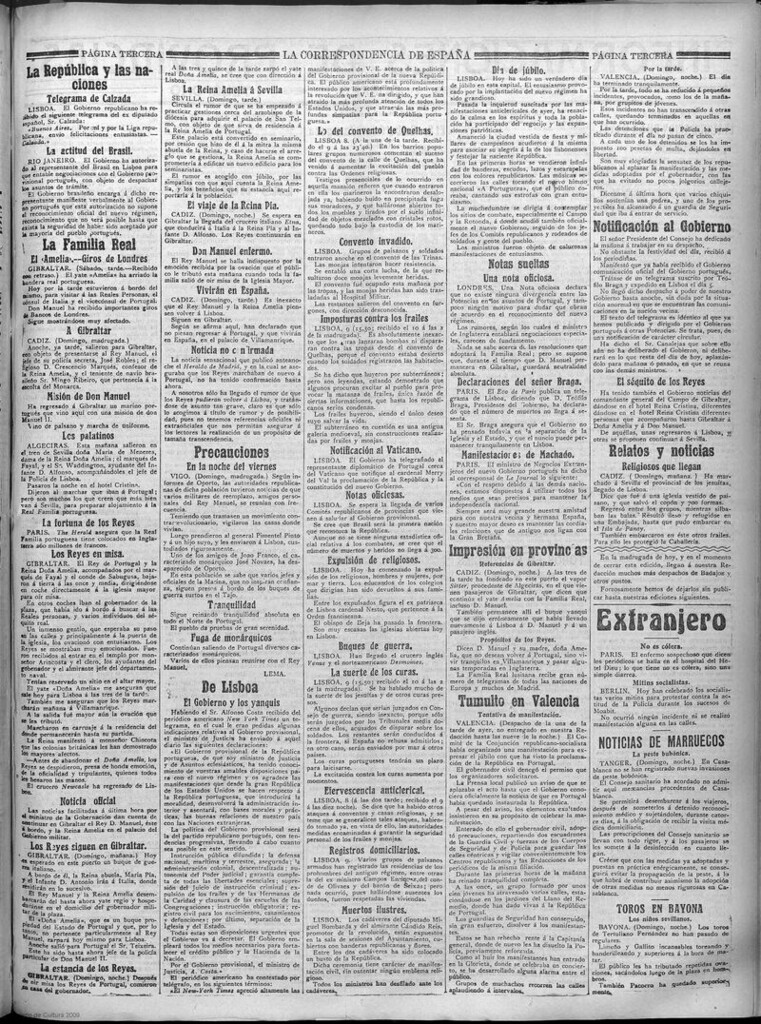 Miniatura de La Correspondencia de España del 10 de octubre de 1910 (edición de la mañana)