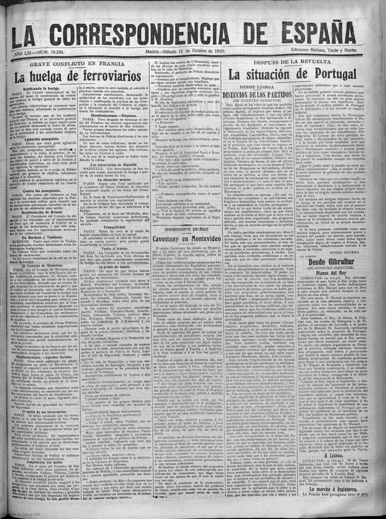 Miniatura de La Correspondencia de España del 15 de octubre de 1910