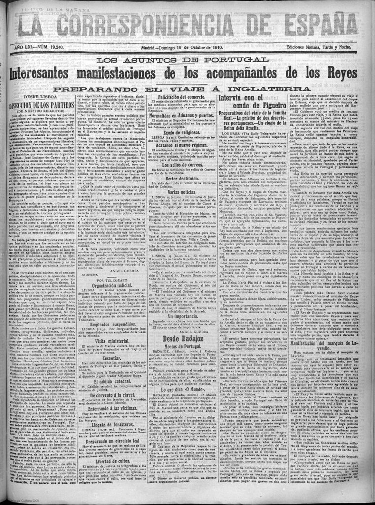 Miniatura de La Correspondencia de España del 16 de octubre de 1910 (edición de la mañana)