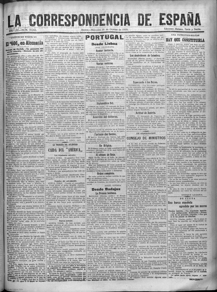Miniatura de La Correspondencia de España del 19 de octubre de 1910