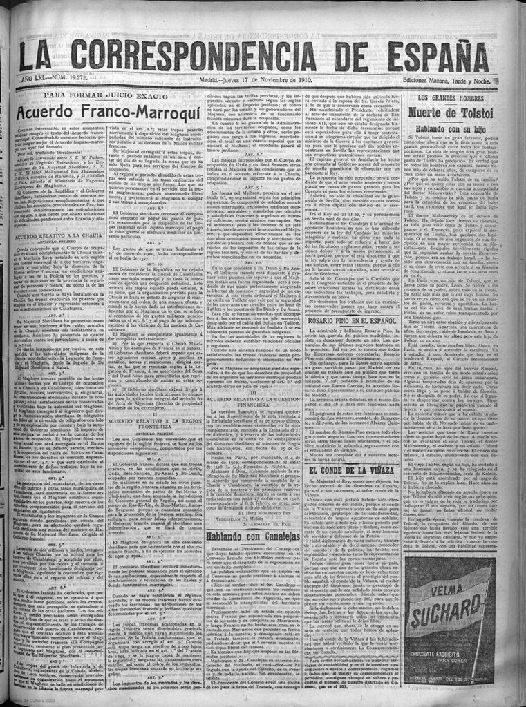 Miniatura de La Correspondencia de España del 17 de noviembre de 1910