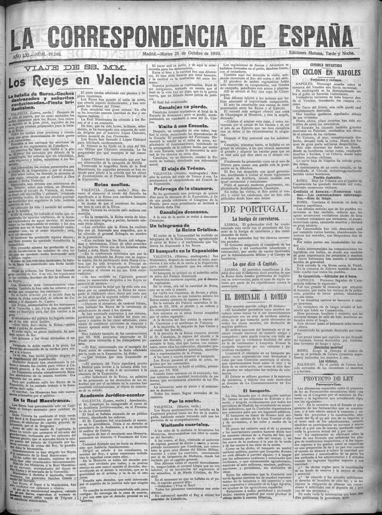 Miniatura de La Correspondencia de España del 25 de octubre de 1910