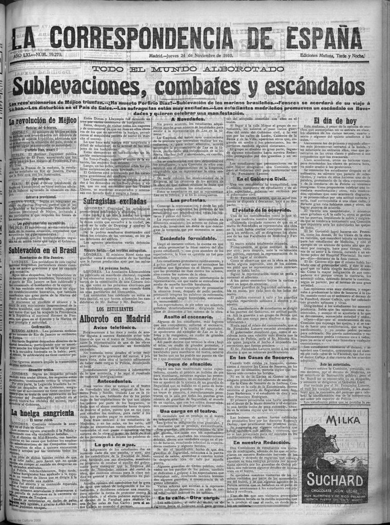 Miniatura de La Correspondencia de España del 24 de noviembre de 1910