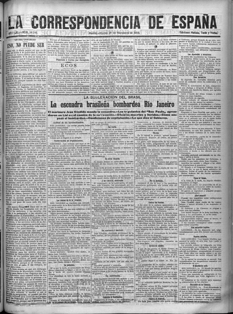 Miniatura de La Correspondencia de España del 25 de noviembre de 1910