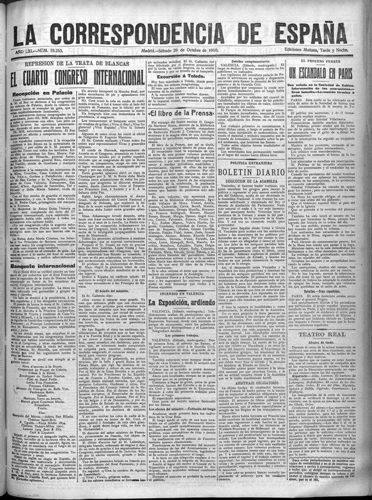Miniatura de La Correspondencia de España del 29 de octubre de 1910