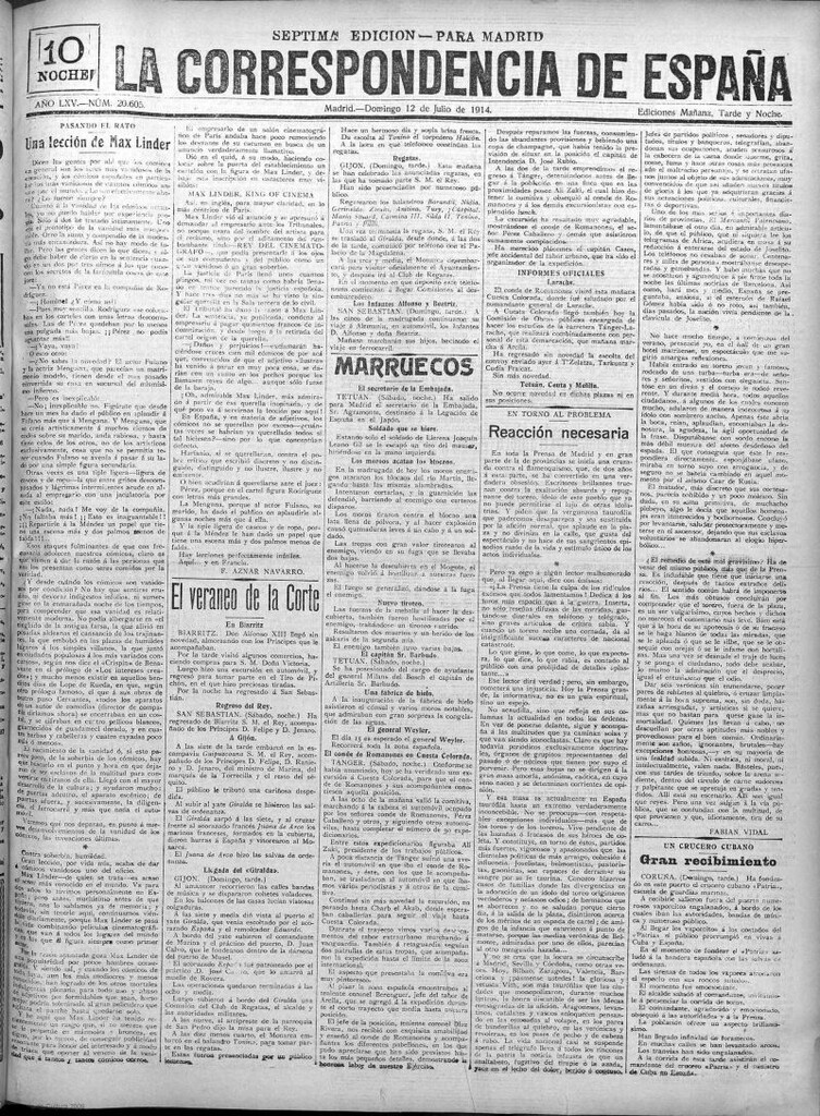 Miniatura de La Correspondencia de España del 12 de julio de 1914