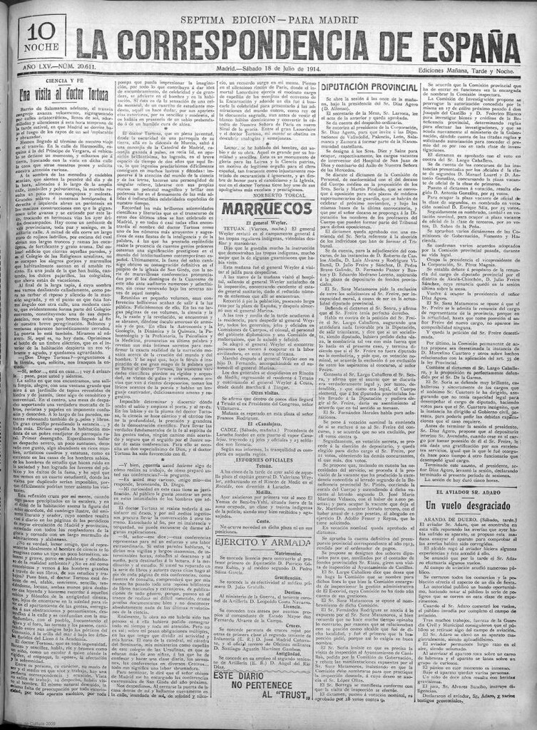 Miniatura de La Correspondencia de España del 18 de julio de 1914