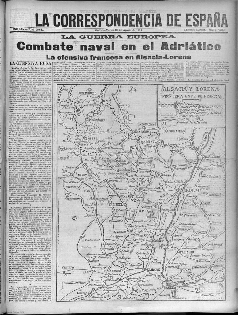 Miniatura de La Correspondencia de España del 18 de agosto de 1914