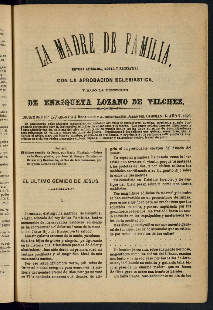 Miniatura de Madre de Familia : revista semanal de diciembre de 1879, nº 57