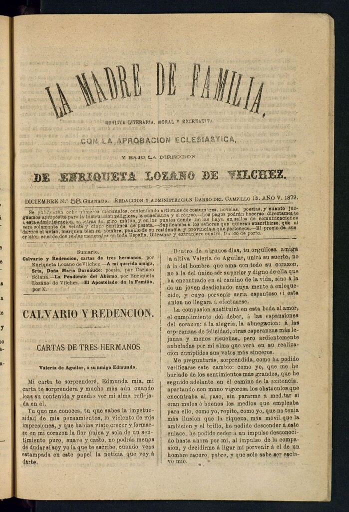 Miniatura de Madre de Familia : revista semanal de diciembre de 1879, nº 58