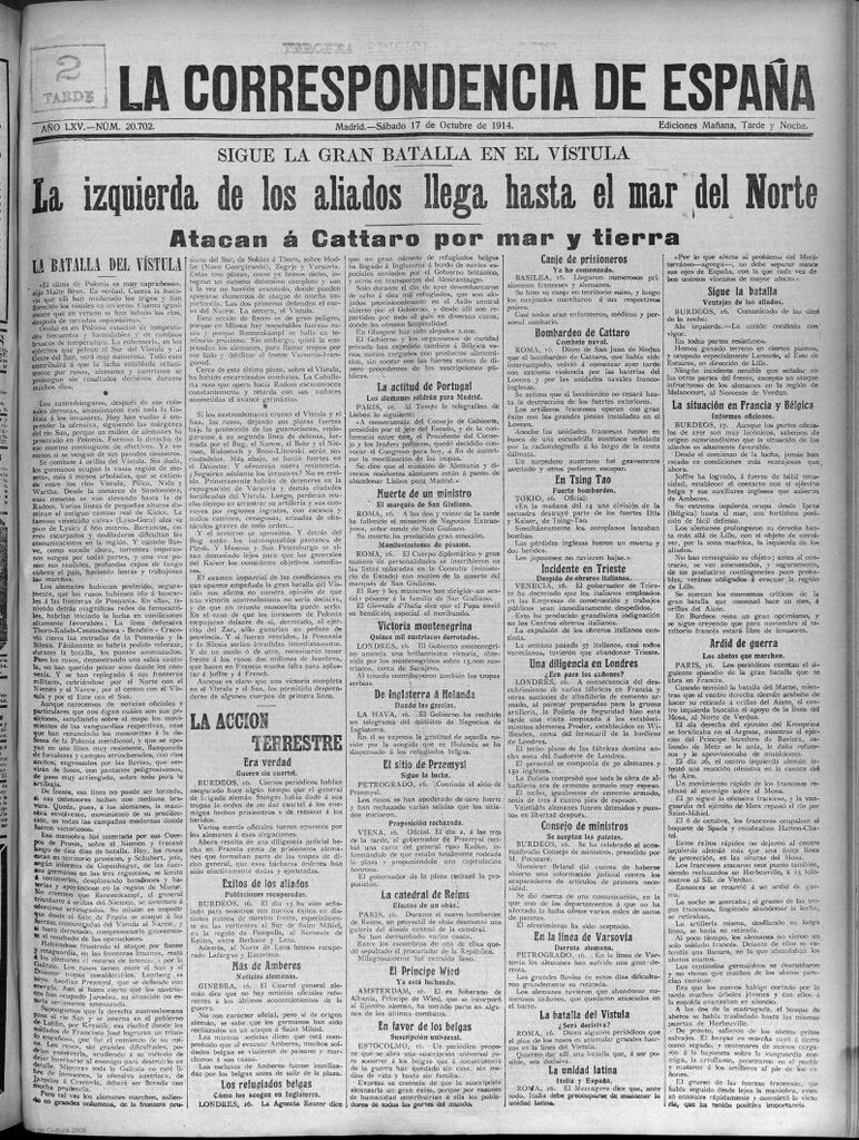Miniatura de La Correspondencia de España del 17 de octubre de 1914