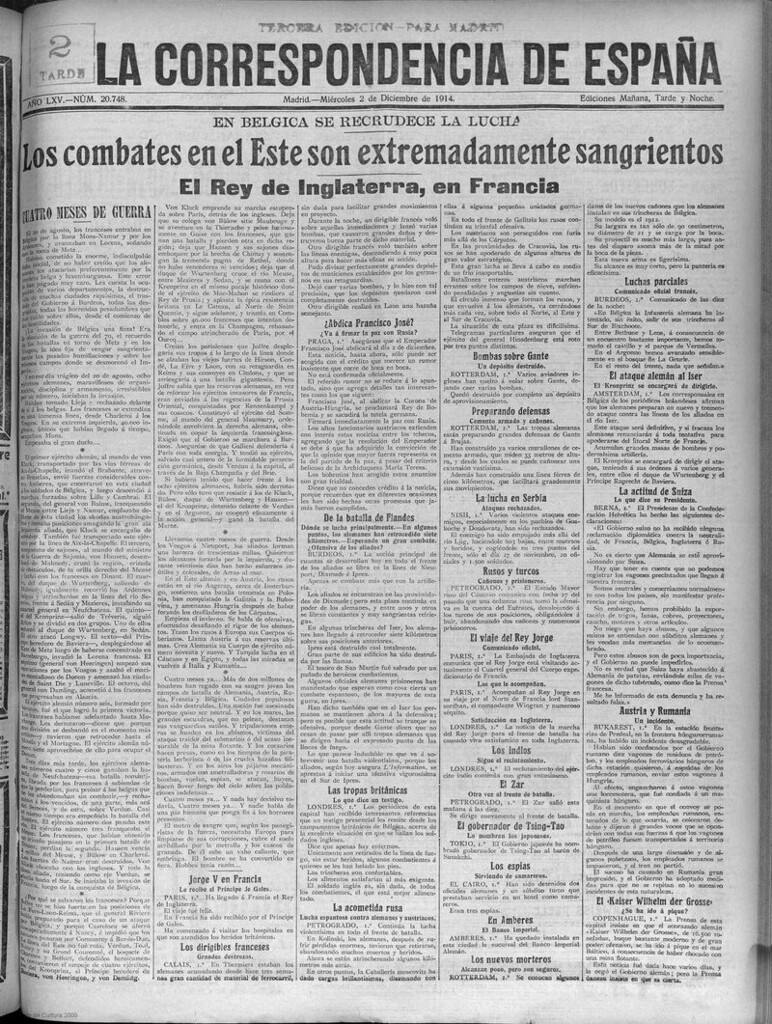 Miniatura de La Correspondencia de España del 2 de diciembre de 1914