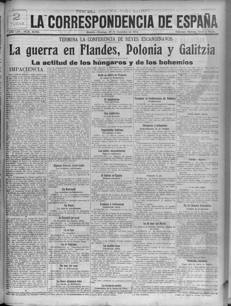 Miniatura de La Correspondencia de España del 20 de diciembre de 1914
