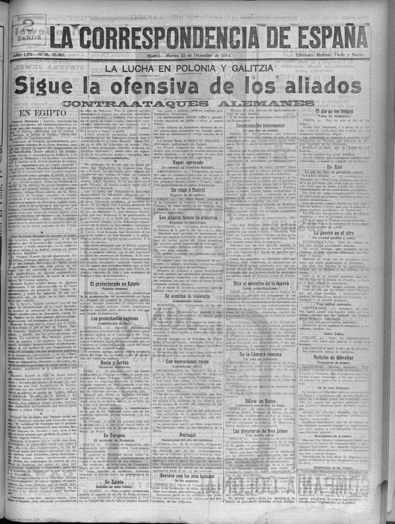 Miniatura de La Correspondencia de España del 22 de diciembre de 1914