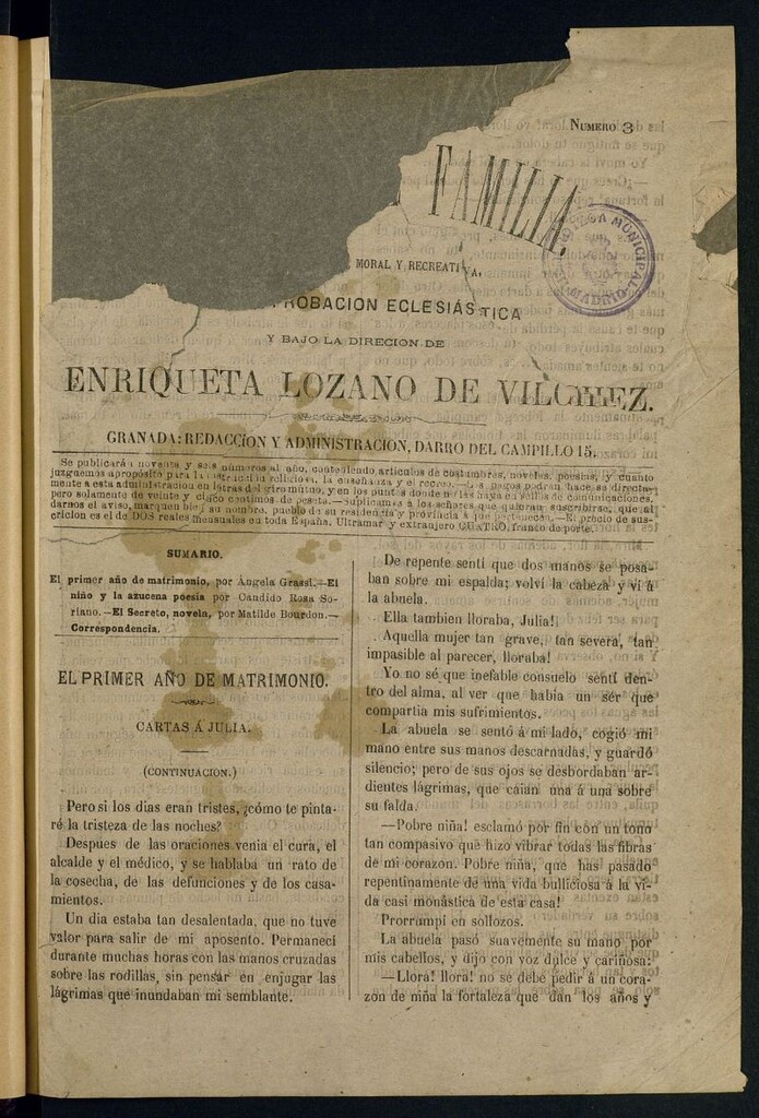 Miniatura de Madre de Familia : revista semanal de 1880, nº 3
