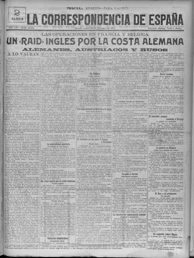 Miniatura de La Correspondencia de España del 28 de diciembre de 1914