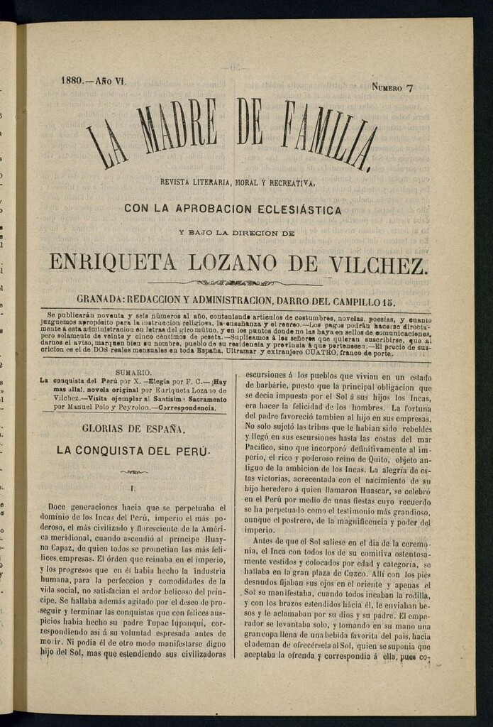 Miniatura de Madre de Familia : revista semanal de 1880, nº 7