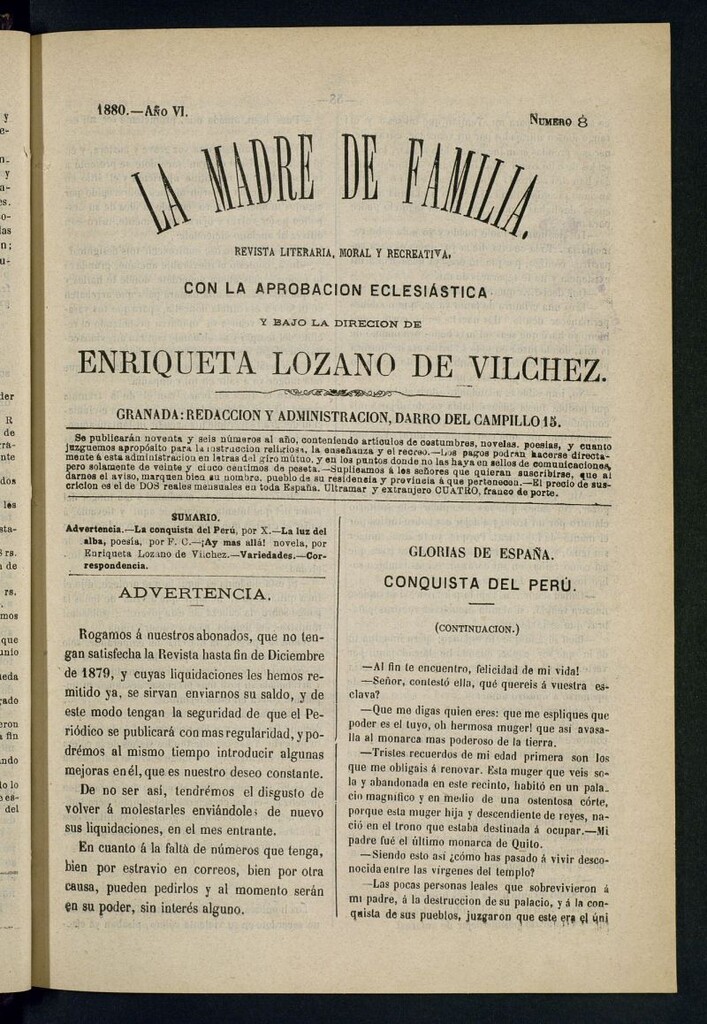 Miniatura de Madre de Familia : revista semanal de 1880, nº 8