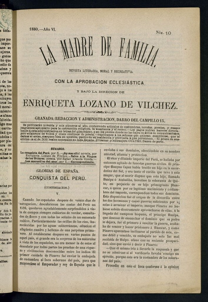 Miniatura de Madre de Familia : revista semanal de 1880, nº 10