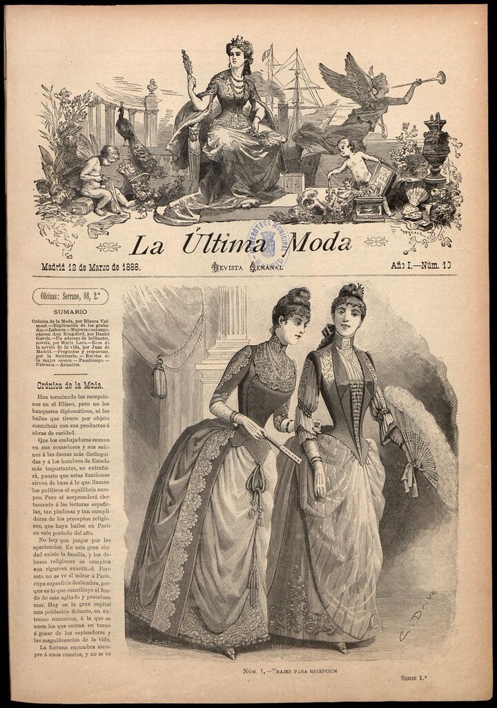 Miniatura de La Última moda: revista ilustrada hispano-americana, del 12 de marzo de 1888