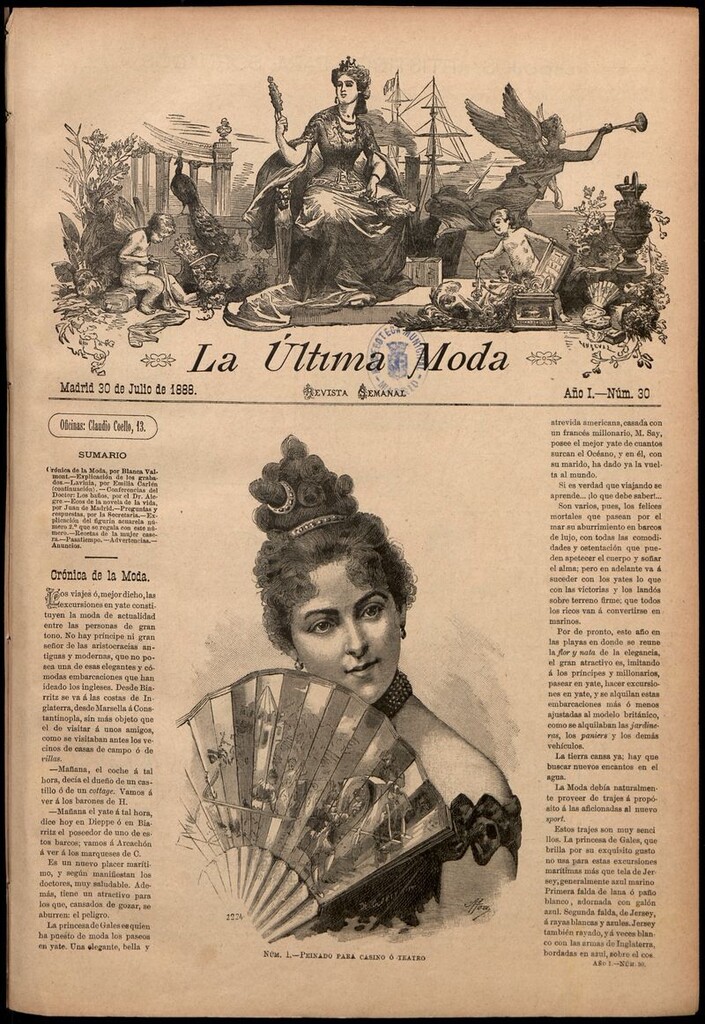 Miniatura de La Última moda: revista ilustrada hispano-americana, del 30 de julio de 1888