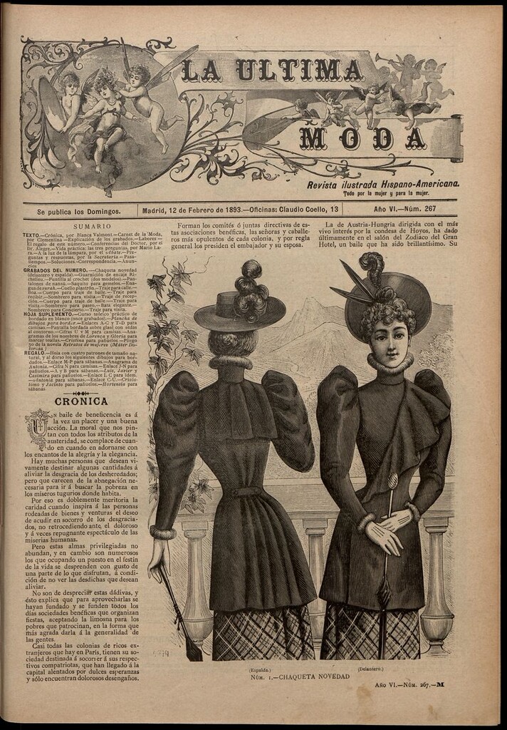 Miniatura de La Última moda: revista ilustrada hispano-americana, del 12 de febrero de 1893