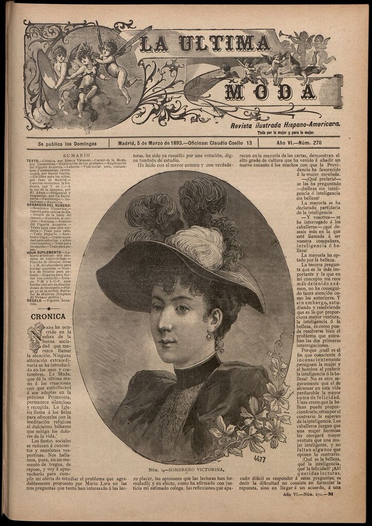 Miniatura de La Última moda: revista ilustrada hispano-americana, del 5 de marzo de 1893