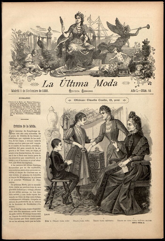 Miniatura de La Última moda: revista ilustrada hispano-americana, del 5 de noviembre de 1888