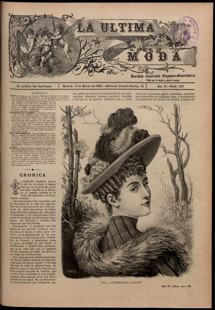 Miniatura de La Última moda: revista ilustrada hispano-americana, del 19 de marzo de 1893