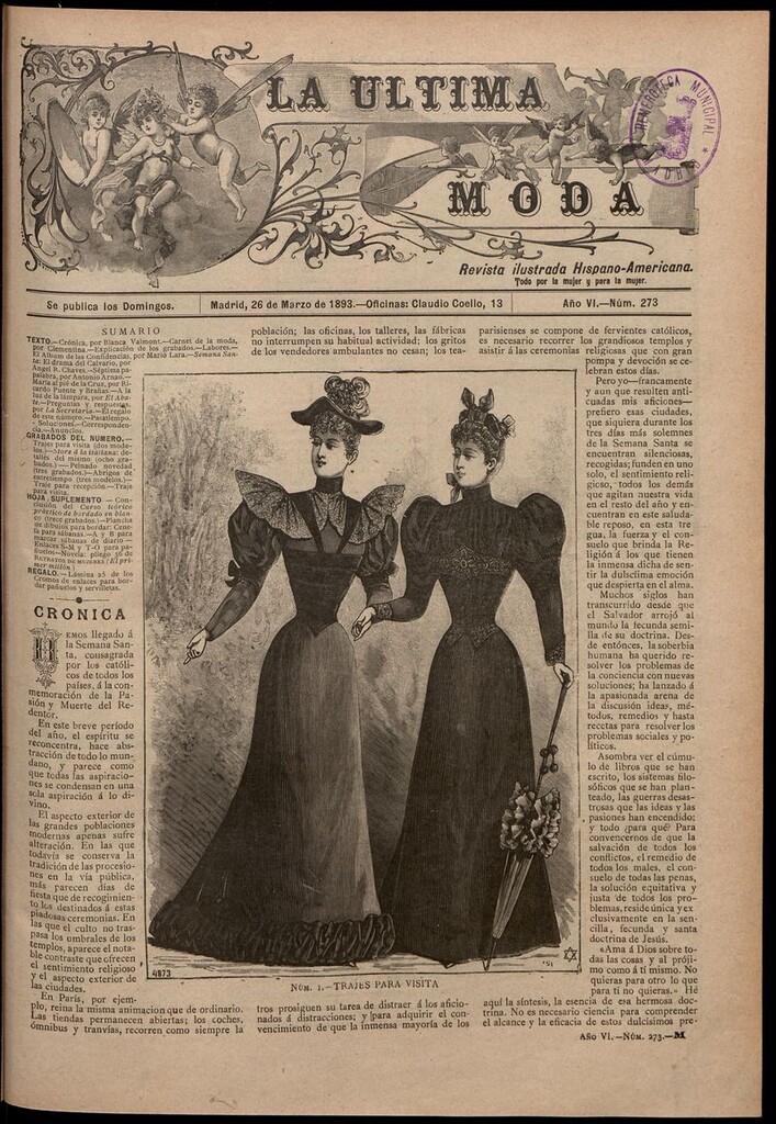 Miniatura de La Última moda: revista ilustrada hispano-americana, del 26 de marzo de 1893