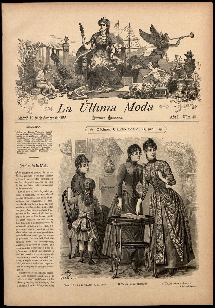 Miniatura de La Última moda: revista ilustrada hispano-americana, del 19 de noviembre de 1888