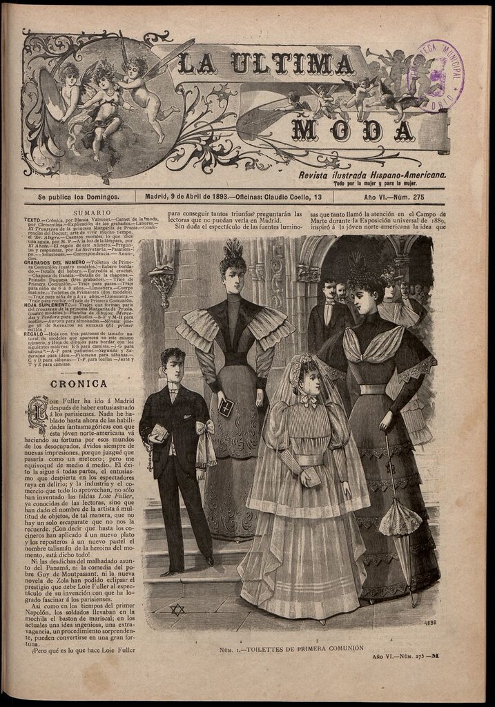 Miniatura de La Última moda: revista ilustrada hispano-americana, del 9 de abril de 1893