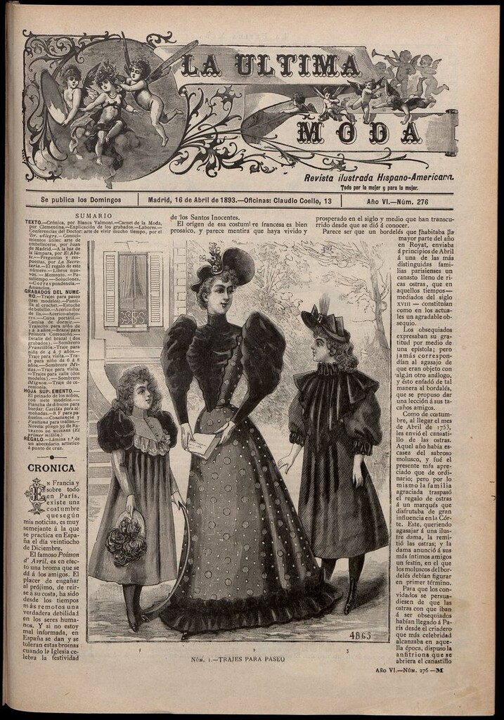 Miniatura de La Última moda: revista ilustrada hispano-americana, del 16 de abril de 1893