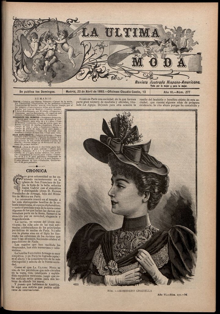 Miniatura de La Última moda: revista ilustrada hispano-americana, del 23 de abril de 1893