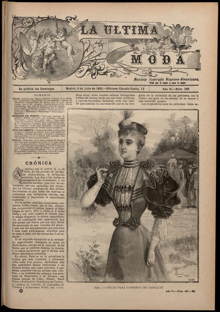 Miniatura de La Última moda: revista ilustrada hispano-americana, del 9 de julio de 1893