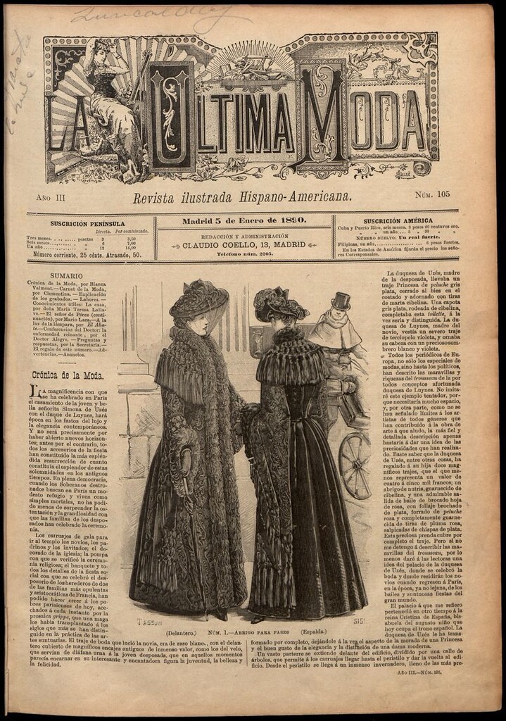 Miniatura de La Última moda: revista ilustrada hispano-americana, del 5 de enero de 1890