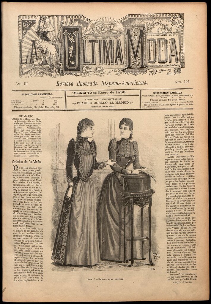 Miniatura de La Última moda: revista ilustrada hispano-americana, del 12 de enero de 1890