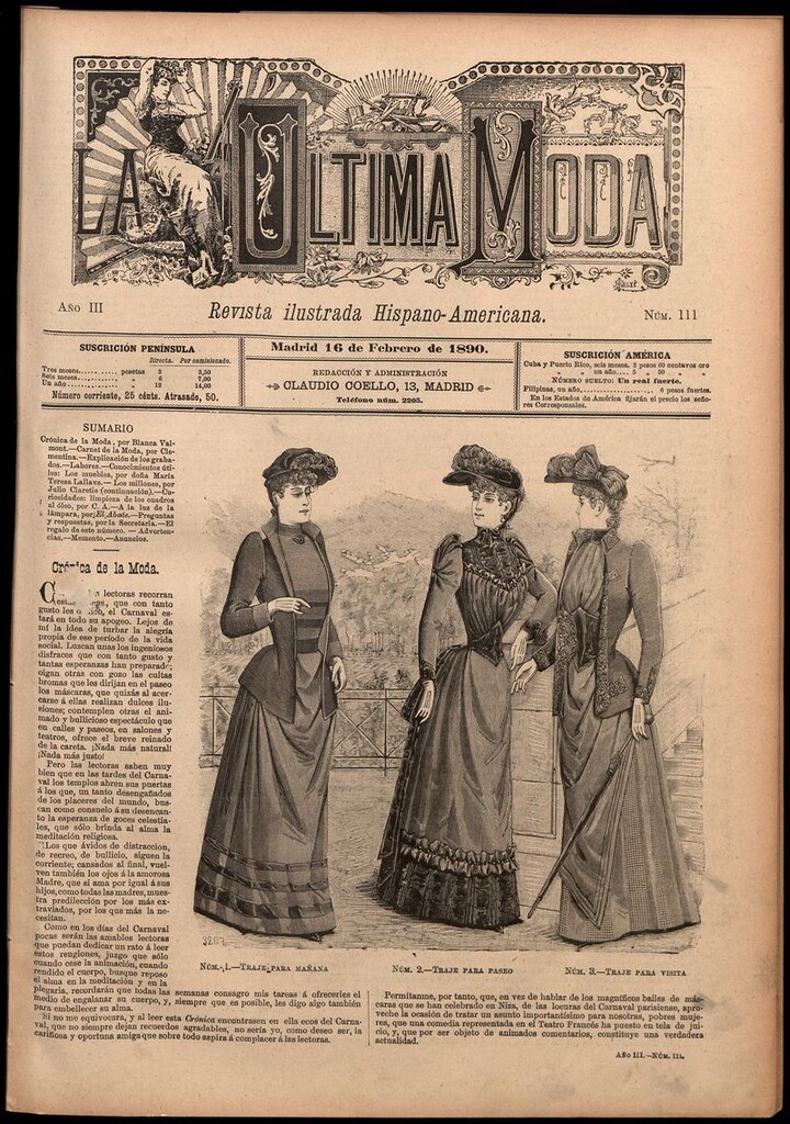 Miniatura de La Última moda: revista ilustrada hispano-americana, del 16 de febrero de 1890