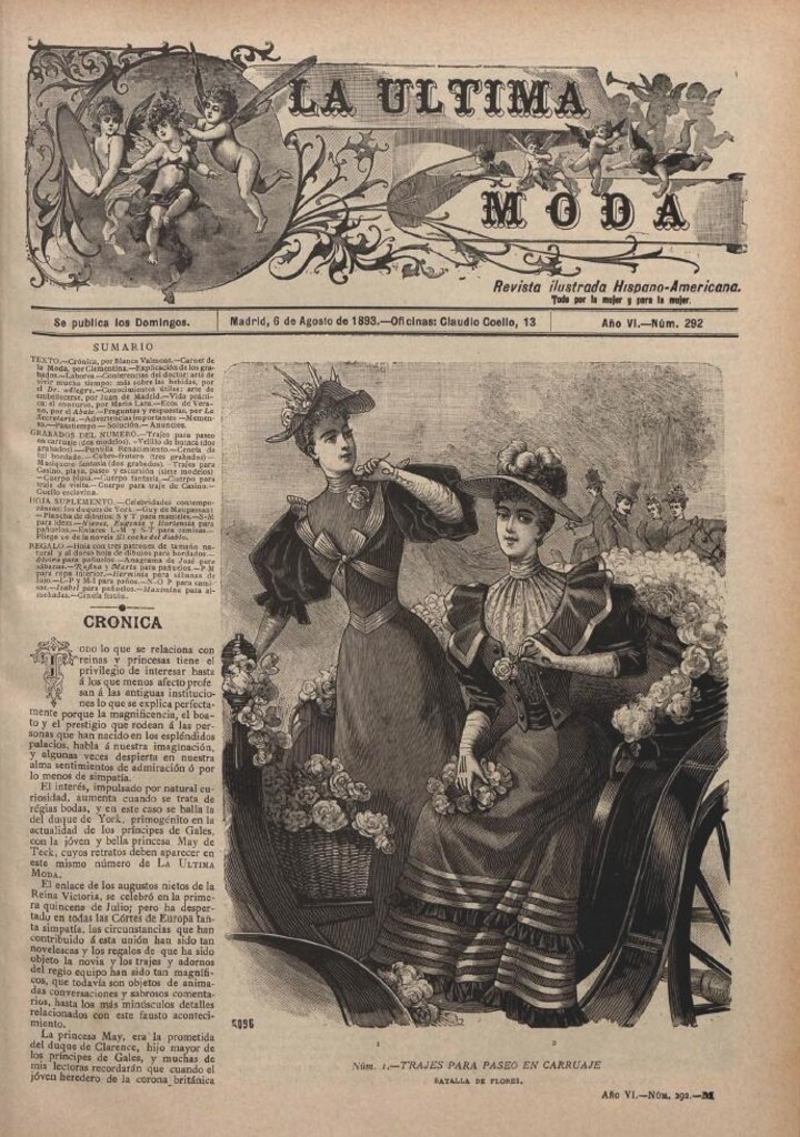 Miniatura de La Última moda: revista ilustrada hispano-americana, del 6 de agosto de 1893