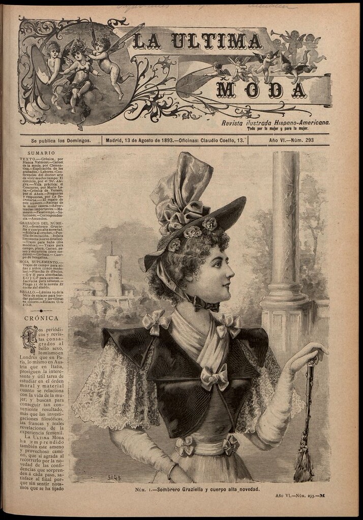 Miniatura de La Última moda: revista ilustrada hispano-americana, del 13 de agosto de 1893