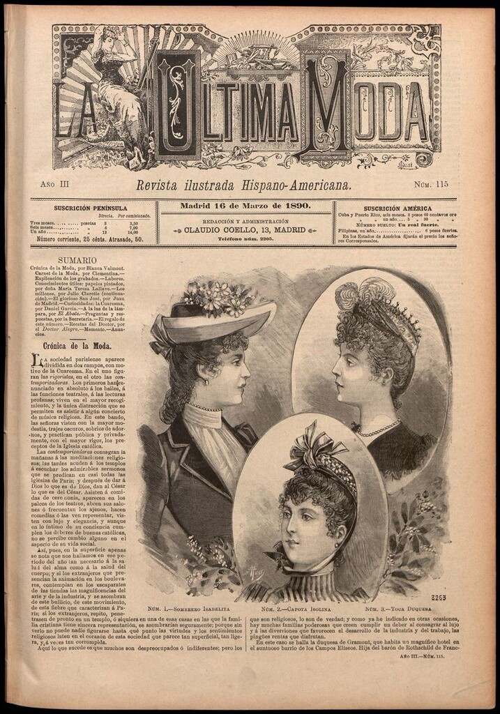 Miniatura de La Última moda: revista ilustrada hispano-americana, del 16 de marzo de 1890