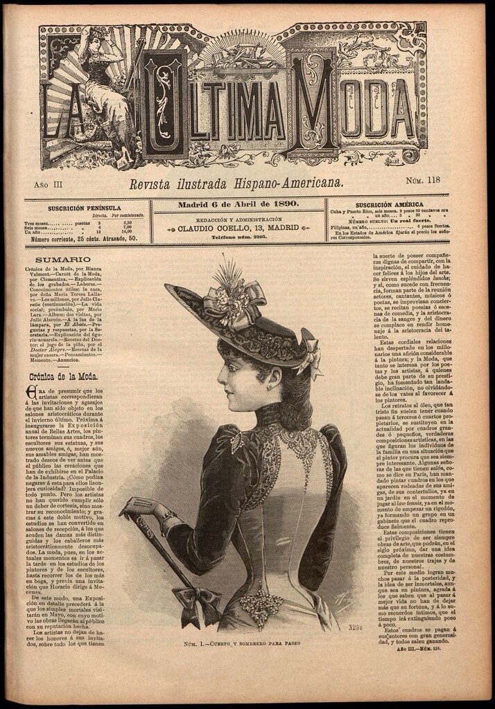 Miniatura de La Última moda: revista ilustrada hispano-americana, del 6 de abril de 1890