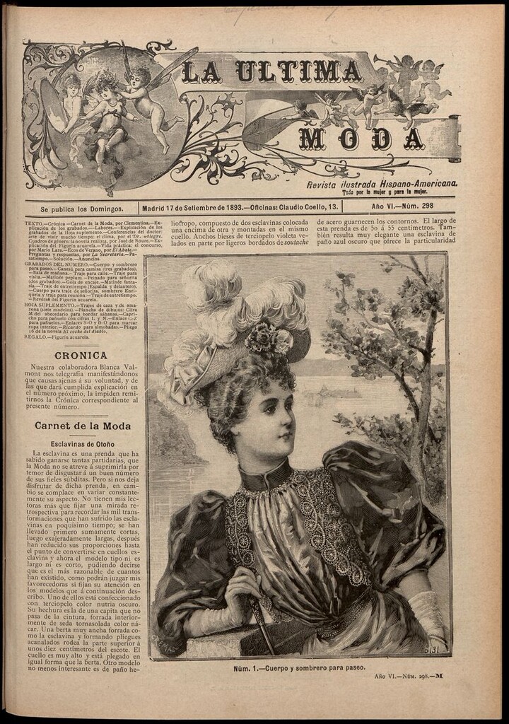 Miniatura de La Última moda: revista ilustrada hispano-americana, del 17 de septiembre de 1893